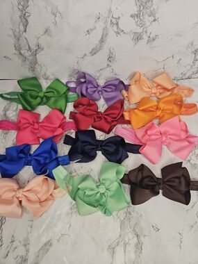 Baby Girl  Bow Headbands - Multi Color Set